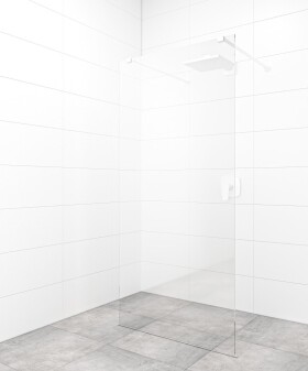 Sprchová zástena Walk-in 140 cm SAT vo farbe profilu biela SATBWI140ZAVB SATBWI140ZAVB