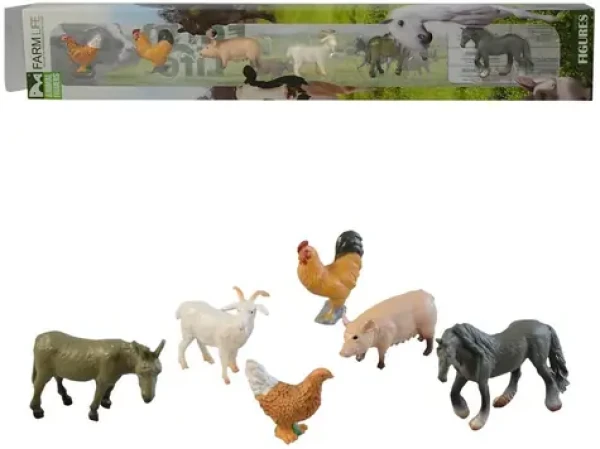 MaDe 07314 Zvieratká v boxe domácej 6ks