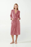 Dámsky zamatový župan 21143 Powder Pink - Vamp M pudrovo-růžová