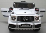 Mamido Elektrické autíčko Mercedes G63, biele s penovými EVA kolesami, mäkké sedátko, licencované