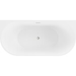 MEXEN/S - Oval vaňa voľne stojaca nástenná 160 x 80, biela, sifón a prepad nikel kartáčovaná 52671608000-97