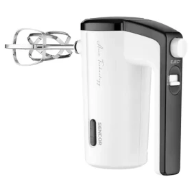 Sencor SHM 9001GY biela / Akumulátorový ručný šľahač / 50W / 3 rýchlosti / hnetacie šľahacie metly (8590669356386)