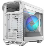 Fractal Design Torrent Nano RGB TG Clear Tint biela / Mini-ITX / 2x USB-A 3.2 / 1x USB-C 3.2 / bez zdroja / prach filtre (FD-C-TOR1N-05)