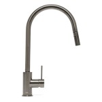 Drezová batéria SAT Aurum s vyťahovacou sprškou, 2 prúdy brúsený gun metal SATBAUR286BGM SATBAUR286BGM