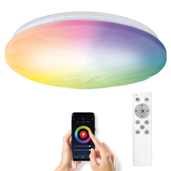 Solight WO792 LED Smart tropné svetlo Wave / 30W / 2300lm / RGB + CCT / wifi / okrúhle 38 cm (WO792)