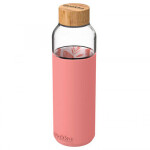 Quokka Flow 660ml Inner Pink Botanical / Fľaša na vodu / brosilikátové sklo (8412497400065)