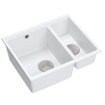 Quadron Quadron - Granitový drez Logan 150 White Zlaty HCQL5646U1-G1_U