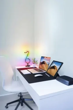 Activejet MELODY RGB čierna / Stolová LED lampa / 7W / 58x LED / 350 lm / RGB / Bluetooth (AJE-MELODY RGB)