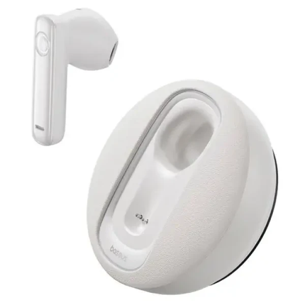 Baseus Bowie CM10 biela / Bezdrôtové slúchadlo do auta / mikrofón / Bluetooth / solárne nabíjanie (A00054700211-00)