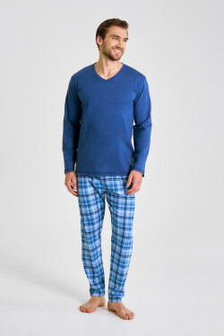 3475 PÁNSKE DLHÉ PYŽAMO MARK M-2XL JEANS L