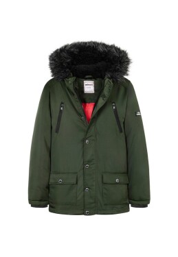 Chlapčenský kabát s kapucňou, Minoti, 11COAT 21, khaki - 158/164 | 13/14let