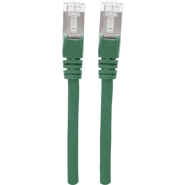Intellinet 350662 RJ45 sieťové káble, prepojovacie káble CAT 6A S/FTP 15.00 m zelená fóliové tienenie, tienenie pletivom, bez halogénov 1 ks; 350662