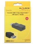 DeLock USB-A na USB-C čierna / Adaptér / USB 3.1 Gen 2 / 10 Gbps (65696)