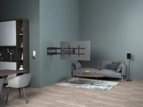 Equip 43"-80" čierna / Nástenný držiak TV / výklopný, 4 kĺby / VESA 800x400 / nosnosť 50 kg (650327)