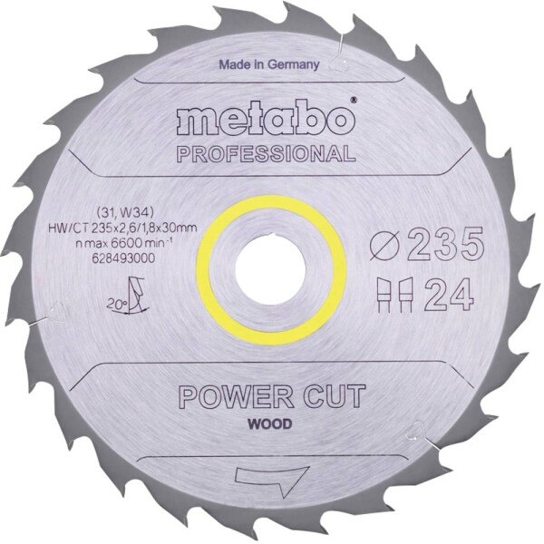 Metabo 628493000 pílový kotúč 235 x 30 x 2.6 mm Počet zubov (na palec): 24 1 ks; 628493000