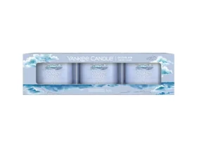 Yankee Candle Ocean Air - Sada sviečok v skle 3x 37g / doba horenia: až 3x 10 h (1632044E)