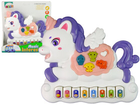 Mamido Interaktívny klavír Jednorožec Animal Sound Vehicle Sounds Melodies White