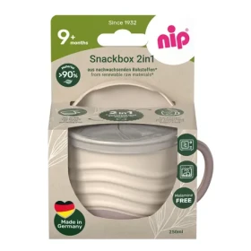 NIP NATURE line snackbox 2v1 250ml 1ks ružová / od 9 mesiacov (NIP38849-51)