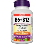 Webber Naturals B6 + B12 s Folic Acid 120 cps (05102)