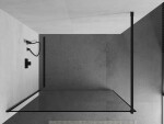 OLSEN SPA - Walk-in sprchovací kút ALGORA BLACK - FARBA rámu - Čierna, Rozmer A - 120, Rozmer C - 195, Smer zatvárania - Univerzálne Ľavé / Pravé, Výplň - Maľované bezpečnostné sklo - 6 mm OLBALGO120BC