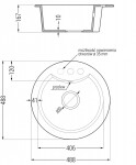 MEXEN/S MEXEN/S - Diego granitový drez 1 488 x 480 mm, čierna kropenatá, + zlatý sifón 6512481000-76-G