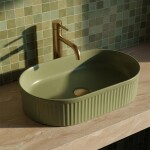REA - Umývadlo na dosku Vanda Pistachio Matt 49x31 REA-U3612
