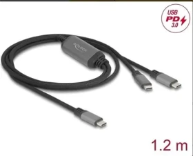 DeLock USB-C (M) - USB-C (M) / Kábel / Power Delivery 3.0 / 100 W / 20 V/5 A / 1,2 m (81271)