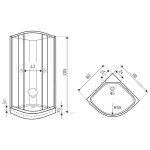 KERRA - Sprchovací kút s vaničkou Splash 80 (čierny) 5907548123510