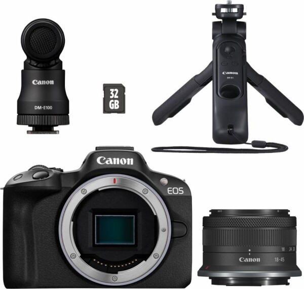 Canon EOS R50 Čierny + RF-S 18-45mm f/4.5-6.3 IS STM Creator Kit (5811C035)