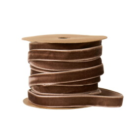 Ib Laursen Zamatová stuha Chocolate – 10 m