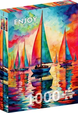 ENJOY Puzzle Farebné plachetnice