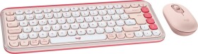 Logitech Logitech POP Icon Combo klawiatura Dołączona myszka univerzálny Bluetooth QWERTY Hiszpański Ružový, Biely