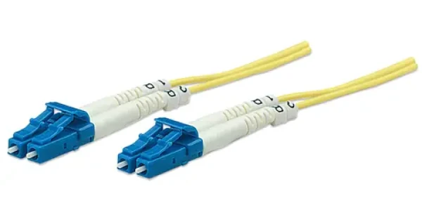 Intellinet žltá / Optický kábel / LC/LC / Singlemode OS2 / Duplex / 2 m (750004)