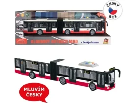 MaDe 09023 - Autobus na zotrvačník 44 cm, hovorí česky, hlási zastávky, CZ design
