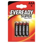 Eveready Super Batéria - Mikrotužka AAA 4 ks (blister) (7638900227550)