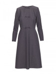 S413 Šaty s mašľami - sivé EU XL
