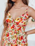 Šaty FLOWMISS Maxi EY2629 bielo-žlto-červené – FashionStreet M/L