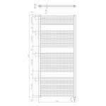 AQUALINE - DIRECT-E elektrické vykurovacie teleso, rovné, 600x1320 600 W, biela ILE36T