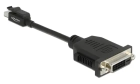 DeLock čierna / Adaptér / Mini DisplayPort (M) - DVI (F) / s aretáciou / pasívna / 1920 x 1200 60 Hz (65979)