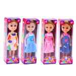 Mamido Mini bábika s dlhými vlasmi v šatách 15 cm Mix