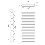 SAPHO - MANISA vykurovacie teleso 600x1328, s piatimi madlami pre uterák, chróm IZ111