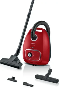BOSCH BGB 41RD3H čierno-červená / Vreckový vysávač / 600 W / 4 l / HEPA / rádius 11 m (BGB41RD3H)