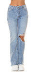 Sexy Bootcut Highwaist Jeans mit Cut-outs denimblue