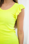 Dámske šaty s volánmi 9098 Neon Yellow - Kesi UNI neon žlutá