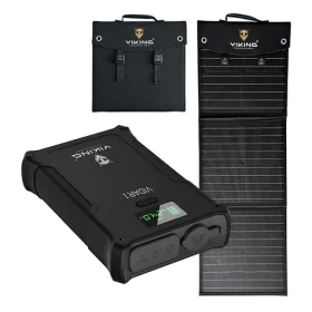 Viking VIDAR I + L60 PD čierna / Set powerbanka a solárny panel / 38400 mAh / 160 W / solárne dobíjanie 60 W (VIDARIL60PD)