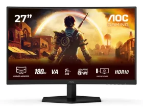 27" AOC Gaming C27G42E čierna / Monitor / Fast VA / 1920×1080 / 180Hz / 0,5ms / 300cd/m2 / HDMI + DP / VESA (C27G42E)