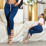 Sexy Highwaist Push-Up Jeans Used Look denimblue 44