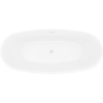 MEXEN/S - Luvo Slim voľne stojaca vaňa 170 x 75, biela, sifón a prepad biela 52801707500-20
