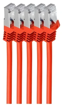 Shiverpeaks červená / Patch kábel / Cat7 S/FTP / RJ-45 / 0,5 m (BS75511-0.5R-SET5)