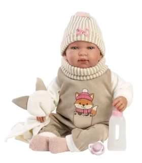 Llorens 84490 NEW BORN - realistická bábika bábätko so zvukmi a mäkkým látkovým telom - 44 cm